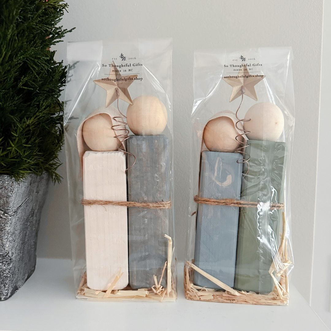 Simple Wooden Nativity Set