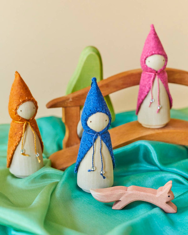 Wooden Gnome Set of 6 - Rainbow