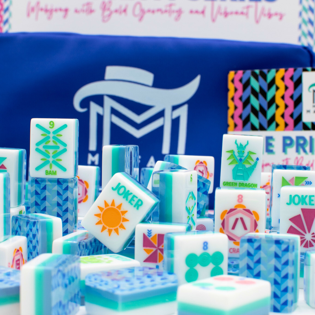 Prism Series Tile Set in Blue by My Fair Mahjong