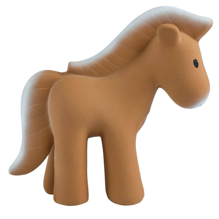 Horse Natural Organic Rubber Teether, Rattle &amp; Bath Toy