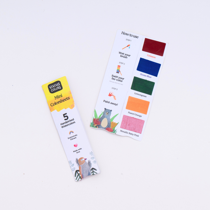 Mini Watercolor Colorsheets – 5-Color Special Edition