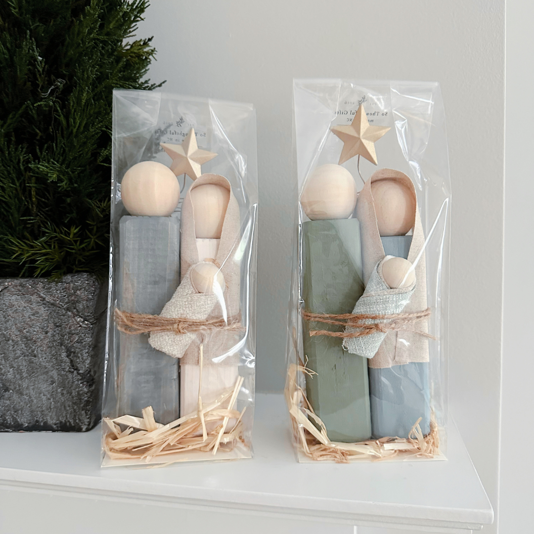 Simple Wooden Nativity Set