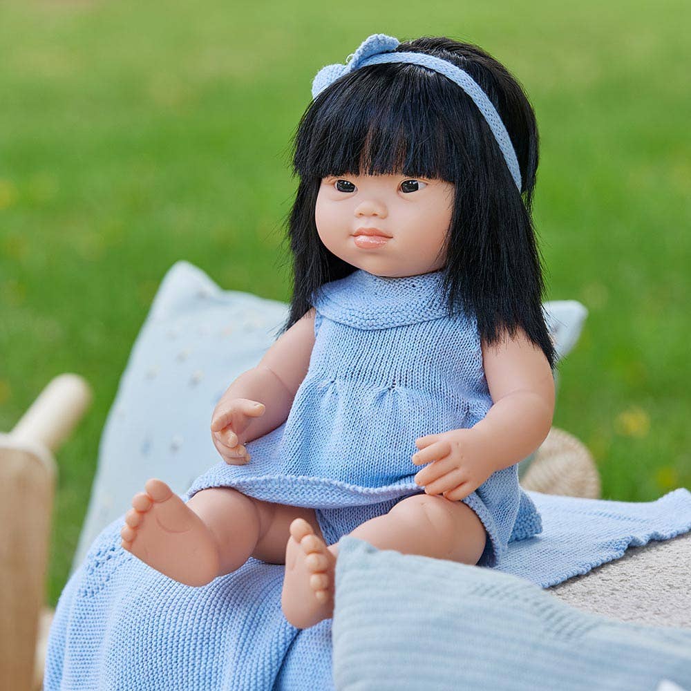 Knitted Dress &amp; Headband Set – 15” Doll