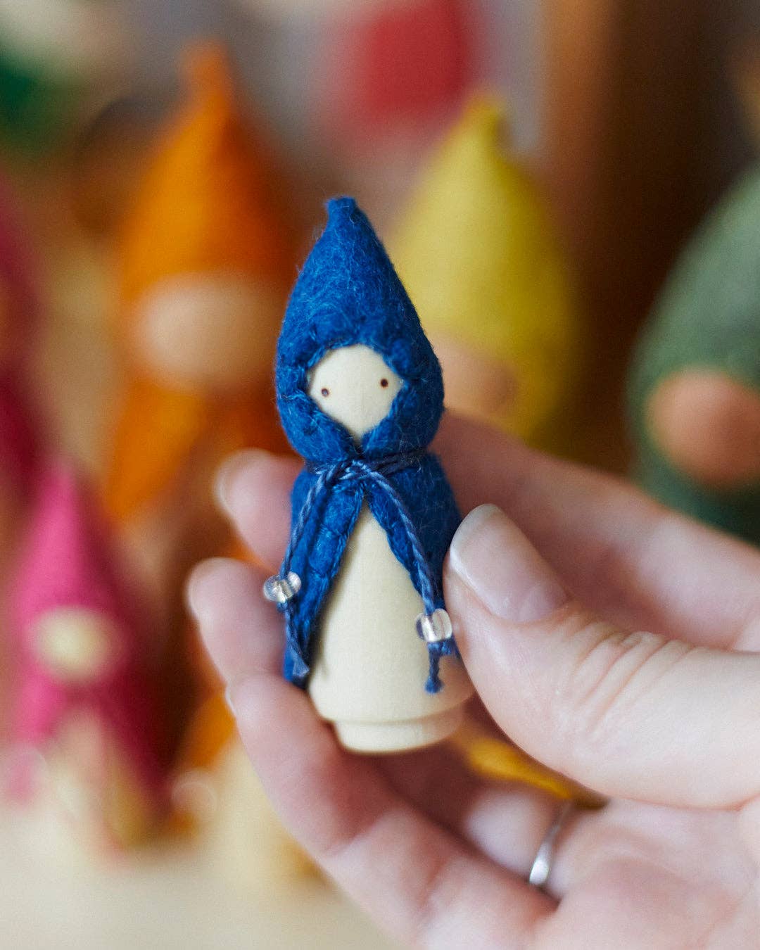 Wooden Gnome Set of 6 - Mini Rainbow
