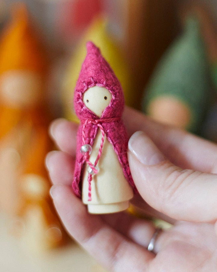 Wooden Gnome Set of 6 - Mini Rainbow