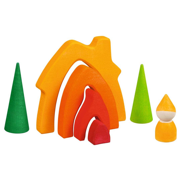 Wooden Dwarf Cottage by Goki Evolution