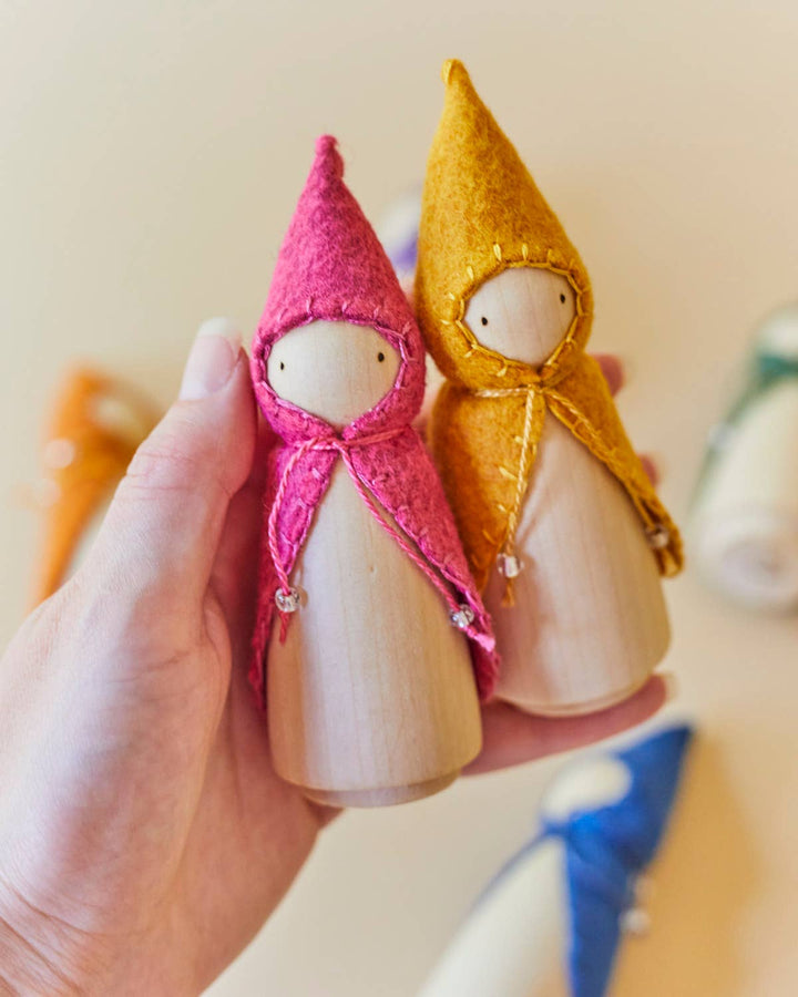 Wooden Gnome Set of 6 - Rainbow