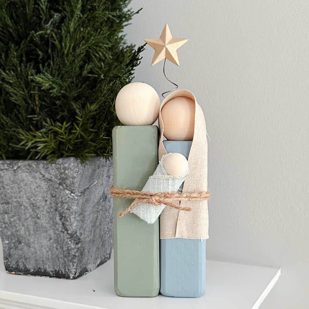 Simple Wooden Nativity Set