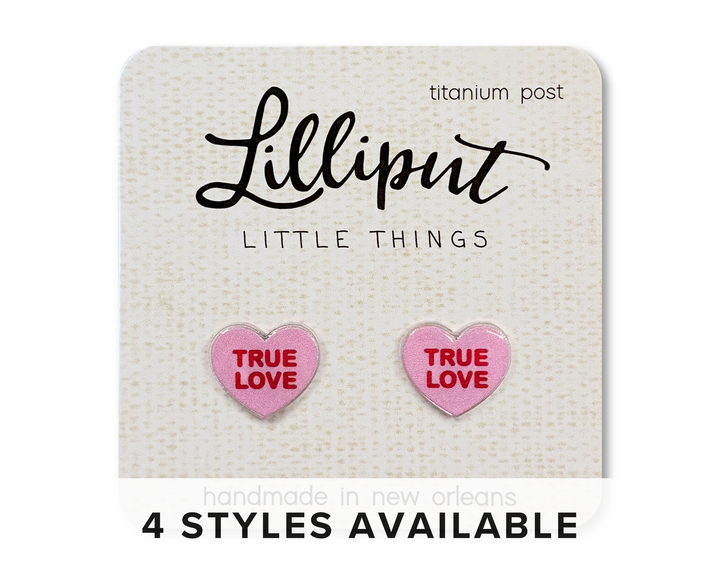 Conversation Heart Earrings // Valentines Day