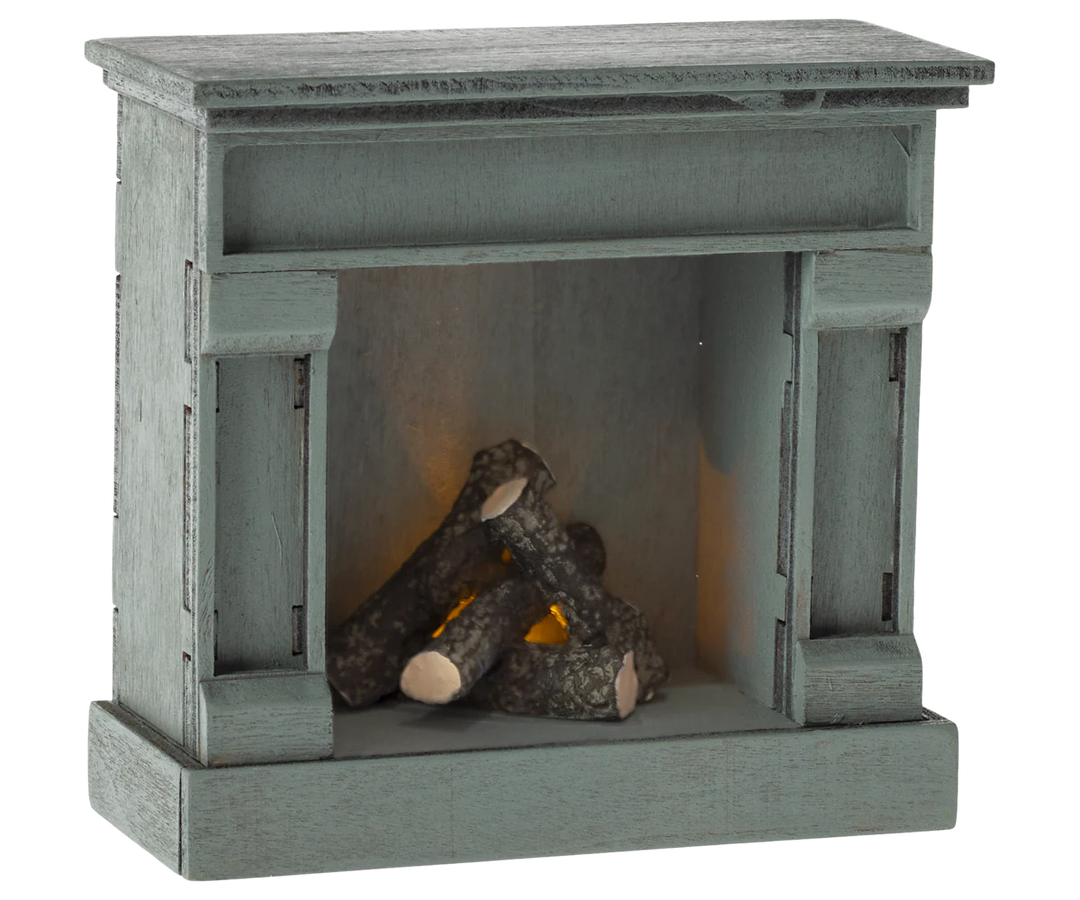 Maileg Mouse Fireplace - Blue