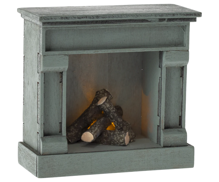 Maileg Mouse Fireplace - Blue