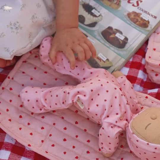 Olli Ella Carrie Convertible Changing Set - Strawberry