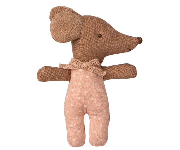 Maileg — Sleepy Wakey Baby Mouse in Matchbox (Rose)